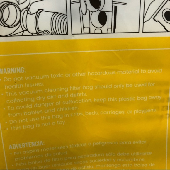 3 pack Replacement disposable filter bags G90663 15-22 gallon Wet-Dry Vacuum - Picture 7 of 9